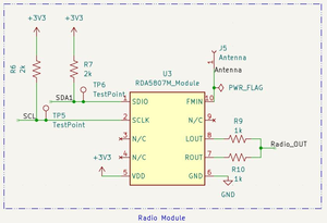 Radio module. RDA5807M over I2C.
