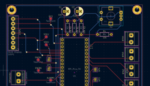 PCB layout in KiCad.