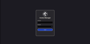 The login screen.