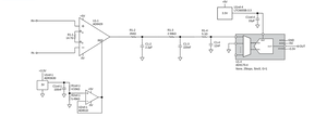 The selected design: instrumentation amplifier with a 2-pole RC filter.
