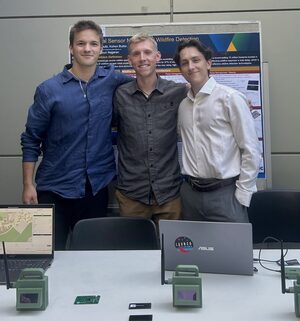 At the research symposium.